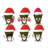 Santa Claus emoticons with temaki cartoon character vector