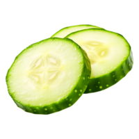 Fresh cucumber slices Generative Ai png