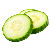 fresco pepino fatias generativo ai png