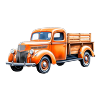 Old retro pickup truck Generative Ai png