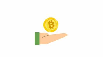 animation Payer et recevoir bitcoins, mtion graphique video