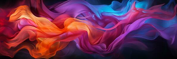 Abstract colorful Graphic motion on background, creative waves of gradient color smoke and liquid photo