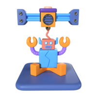 Printing Character 3D Illustration Icon png