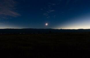 total Dom eclipse visto desde córdoba argentina foto