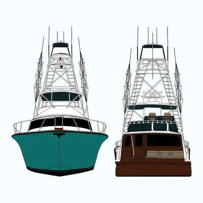 Sport Fishing Boat Vector Art, Icons, and Graphics for Free Download