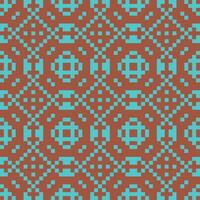 a pixel pattern in brown and blue vector