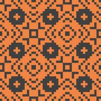 an orange and black pattern with squares vector