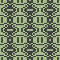 a pixel art pattern in green and black vector