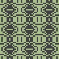 a pixel art pattern in green and black vector