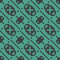 a pixel pattern with squares and crosses vector