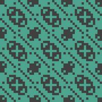 a pixel pattern with squares and crosses vector