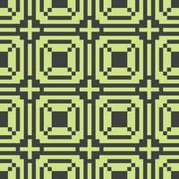 pixel squares black green pattern vector