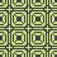 pixel squares black green pattern vector