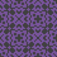 a pixel style pattern in purple and black vector