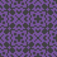 a pixel style pattern in purple and black vector