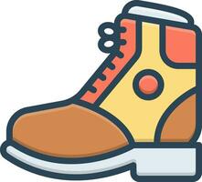 color icon for boot vector