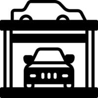 solid icon for garage vector