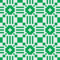 a green and white checkered pattern vector