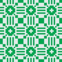 a green and white checkered pattern vector