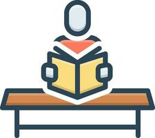 color icon for read vector