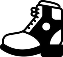 solid icon for boot vector