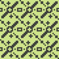 a pixel pattern with black and green squares vector