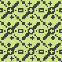 a pixel pattern with black and green squares vector