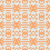 an orange and white pixel pattern vector