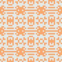 an orange and white pixel pattern vector