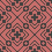 a pixelated pattern with black and red squares vector