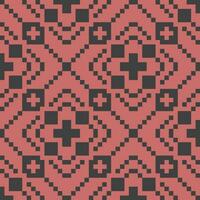 a pixelated pattern with black and red squares vector