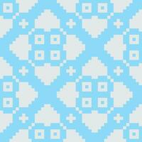 a blue and white pixel pattern with squares vector