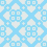 a blue and white pixel pattern with squares vector