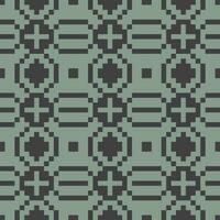a pixel pattern with squares and crosses vector