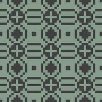 a pixel pattern with squares and crosses vector