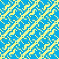 a blue and yellow pixel pattern vector