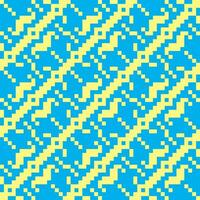 a blue and yellow pixel pattern vector