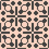 a pixel pattern with black and pink squares vector