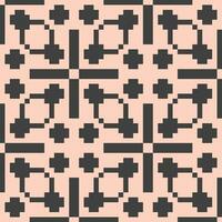 a pixel pattern with black and pink squares vector