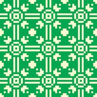 a green and white pixel pattern vector