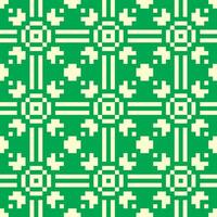 a green and white pixel pattern vector