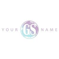 GS Initial Logo Watercolor Vector Design