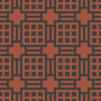 a pattern with squares and squares on a red background vector