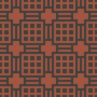 a pattern with squares and squares on a red background vector