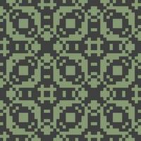 a pixel style pattern in green and black vector