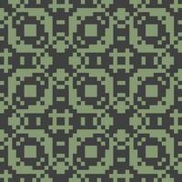 a pixel style pattern in green and black vector