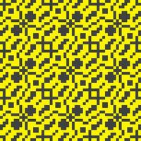 a yellow and black pixel pattern vector
