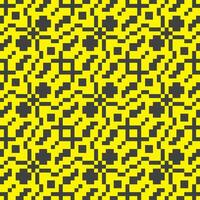 a yellow and black pixel pattern vector