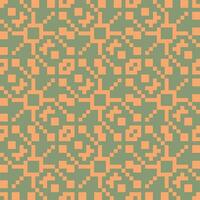 an orange and green pattern with squares vector