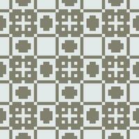a pattern with squares and crosses in gray and white vector